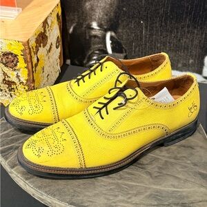 John Fluevog Yellow Men's Oxfords
